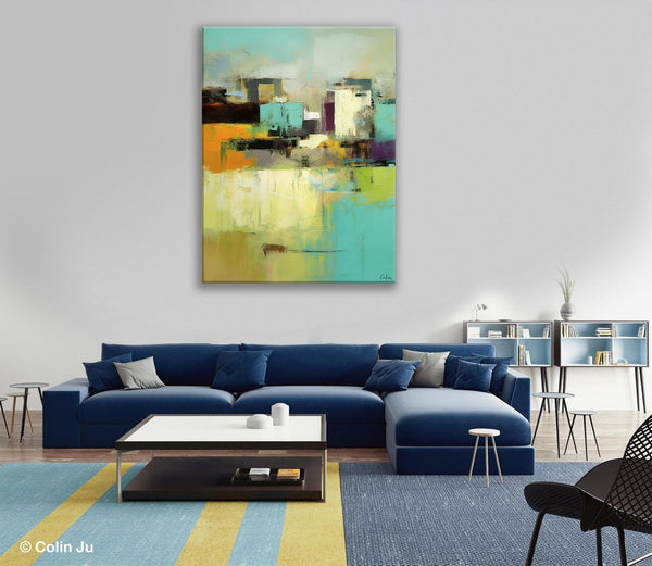Contemporary Wall Art Paintings, Abstract Wall Paintings, Extra Large Paintings for Dining Room, Hand Painted Canvas Art, Original Artowrk-Silvia Home Craft