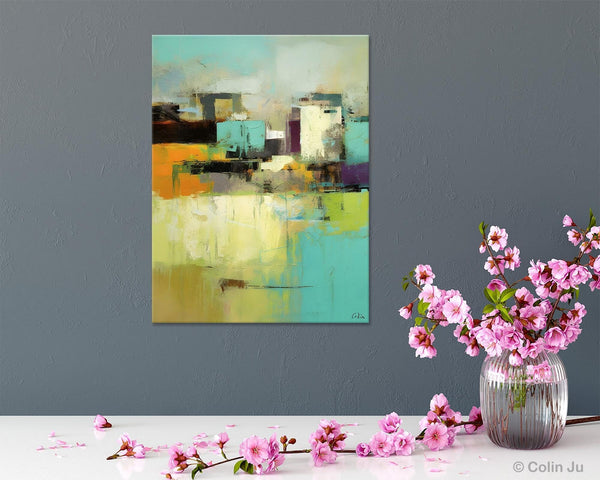 Contemporary Wall Art Paintings, Abstract Wall Paintings, Extra Large Paintings for Dining Room, Hand Painted Canvas Art, Original Artowrk-Silvia Home Craft