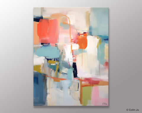 Large Wall Art Painting for Bedroom, Original Canvas Art, Contemporary Acrylic Painting on Canvas, Oversized Modern Abstract Wall Paintings-Silvia Home Craft