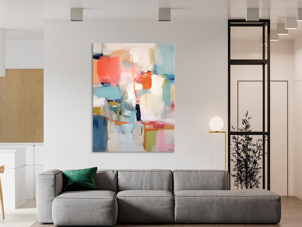 Large Wall Art Painting for Bedroom, Original Canvas Art, Contemporary Acrylic Painting on Canvas, Oversized Modern Abstract Wall Paintings-Silvia Home Craft