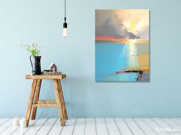 Contemporary Acrylic Painting on Canvas, Large Original Artwork, Large Landscape Paintings for Living Room, Modern Canvas Art Paintings-Silvia Home Craft