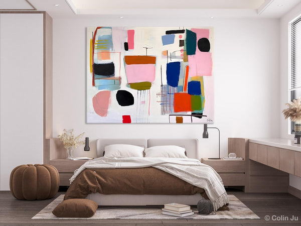 Contemporary Acrylic Painting on Canvas, Original Canvas Art, Large Wall Art Painting for Bedroom, Oversized Modern Abstract Wall Paintings-Silvia Home Craft