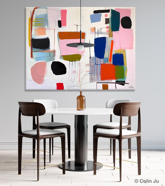Contemporary Acrylic Painting on Canvas, Original Canvas Art, Large Wall Art Painting for Bedroom, Oversized Modern Abstract Wall Paintings-Silvia Home Craft