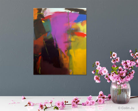 Large Original Abstract Wall Art, Contemporary Acrylic Paintings, Extra Large Abstract Painting for Dining Room, Abstract Painting on Canvas-Silvia Home Craft
