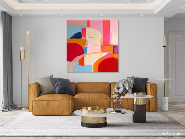 Modern Acrylic Artwork, Simple Canvas Paintings, Large Abstract Painting for Dining Room, Contemporary Canvas Art, Original Modern Wall Art-Silvia Home Craft