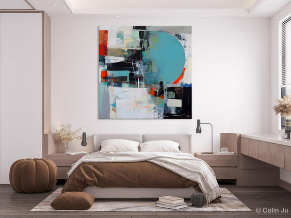 Modern Acrylic Artwork, Original Modern Paintings, Contemporary Canvas Art for Bedroom, Heavy Texture Canvas Art, Large Abstract Paintings-Silvia Home Craft