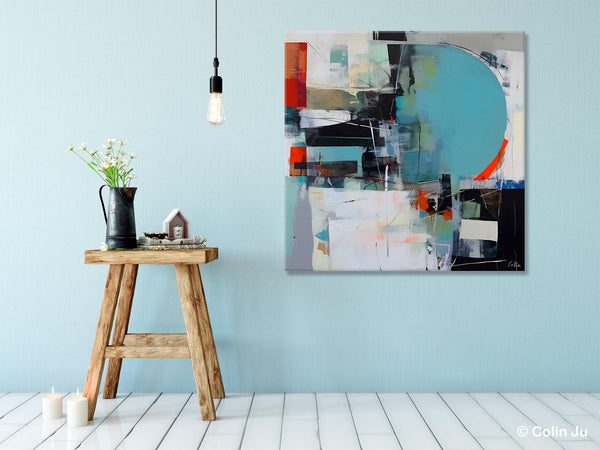 Modern Acrylic Artwork, Original Modern Paintings, Contemporary Canvas Art for Bedroom, Heavy Texture Canvas Art, Large Abstract Paintings-Silvia Home Craft