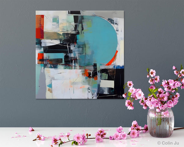 Modern Acrylic Artwork, Original Modern Paintings, Contemporary Canvas Art for Bedroom, Heavy Texture Canvas Art, Large Abstract Paintings-Silvia Home Craft