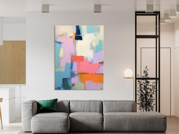 Contemporary Paintings on Canvas, Large Wall Art Painting for Dining Room, Original Abstract Wall Art, Oversized Abstract Wall Art Paintings-Silvia Home Craft