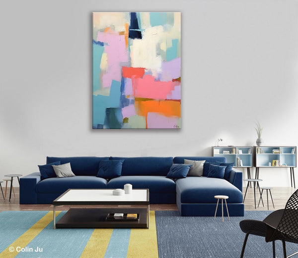 Contemporary Paintings on Canvas, Large Wall Art Painting for Dining Room, Original Abstract Wall Art, Oversized Abstract Wall Art Paintings-Silvia Home Craft