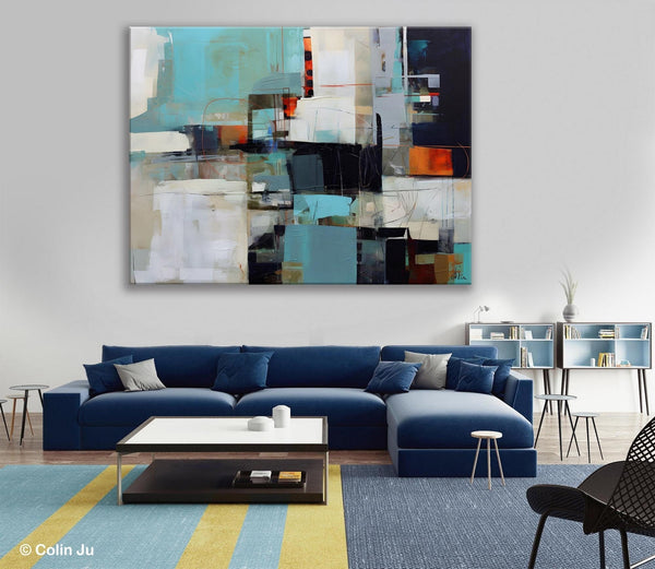 Extra Large Paintings for Dining Room, Abstract Wall Paintings, Hand Painted Canvas Art, Original Artowrk, Contemporary Wall Art Paintings-Silvia Home Craft