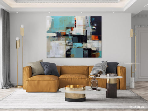Extra Large Paintings for Dining Room, Abstract Wall Paintings, Hand Painted Canvas Art, Original Artowrk, Contemporary Wall Art Paintings-Silvia Home Craft