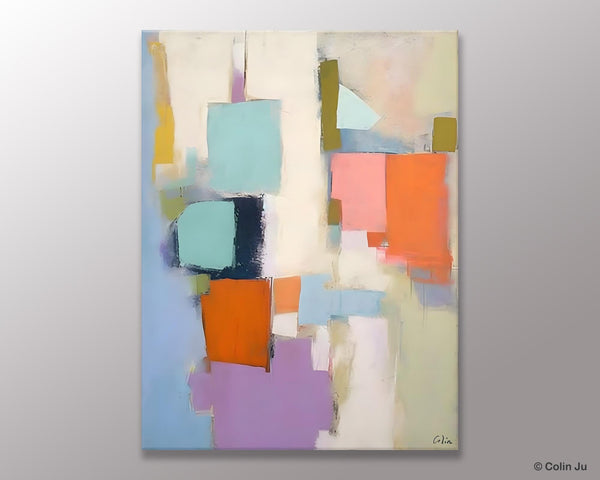 Contemporary Paintings on Canvas, Large Wall Art Painting for Dining Room, Original Abstract Wall Art Painting, Abstract Paintings on Canvas-Silvia Home Craft