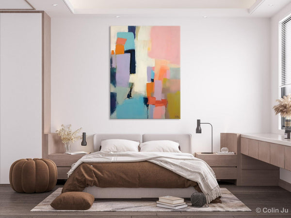 Contemporary Painting on Canvas, Large Wall Art Paintings, Simple Modern Art, Original Abstract Wall Art for sale, Simple Abstract Paintings-Silvia Home Craft