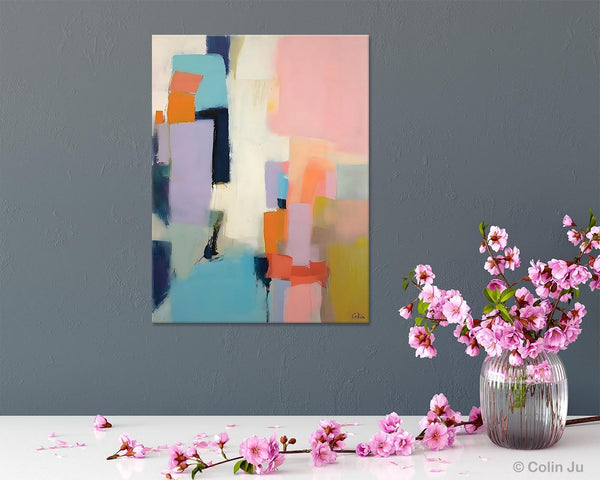 Contemporary Painting on Canvas, Large Wall Art Paintings, Simple Modern Art, Original Abstract Wall Art for sale, Simple Abstract Paintings-Silvia Home Craft