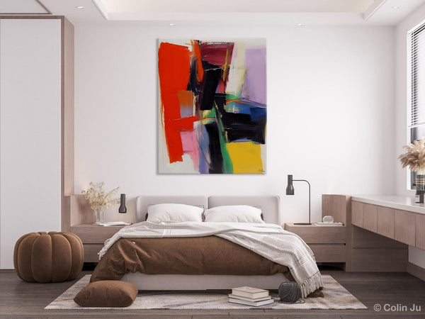 Contemporary Acrylic Paintings, Red Abstract Paintings, Modern Wall Art for Living Room, Original Abstract Art, Abstract Painting on Canvas-Silvia Home Craft