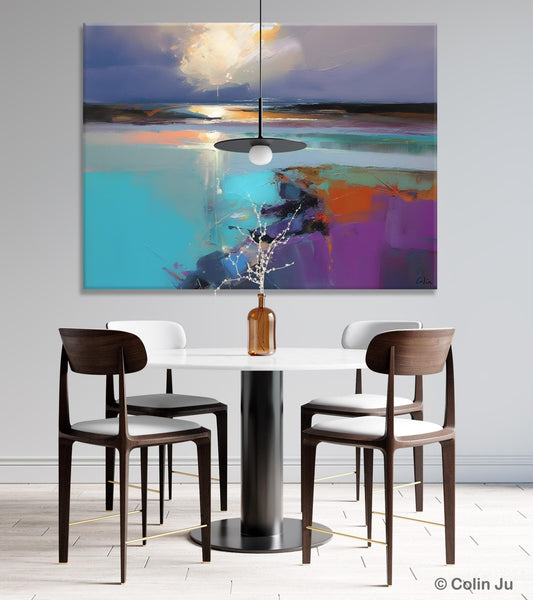 Original Landscape Paintings, Landscape Canvas Paintings for Living Room, Extra Large Modern Wall Art Paintings, Acrylic Painting on Canvas-Silvia Home Craft