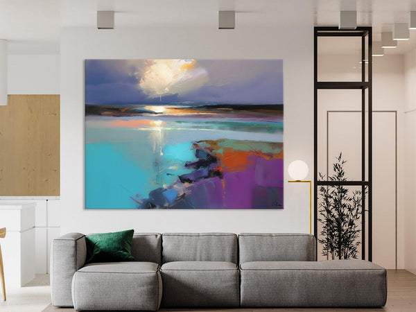 Original Landscape Paintings, Landscape Canvas Paintings for Living Room, Extra Large Modern Wall Art Paintings, Acrylic Painting on Canvas-Silvia Home Craft