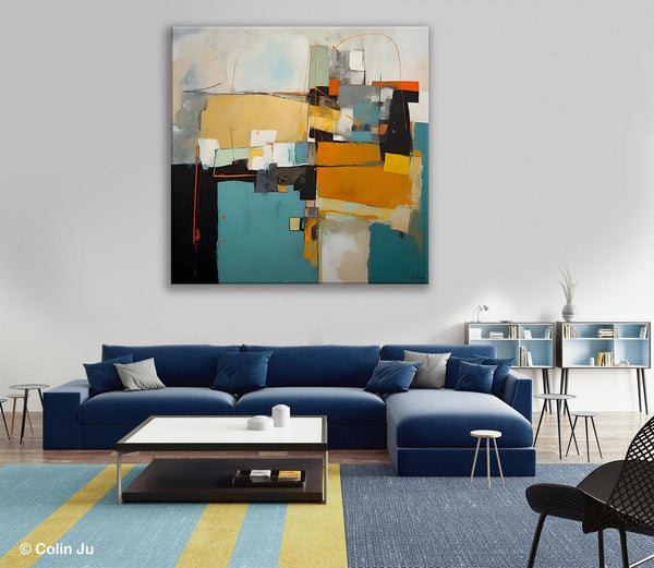 Contemporary Canvas Art for Living Room, Modern Acrylic Paintings, Original Modern Paintings, Extra Large Abstract Paintings on Canvas-Silvia Home Craft