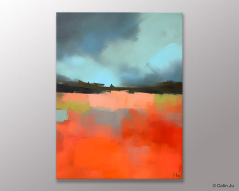 Original Canvas Artwork, Contemporary Acrylic Painting on Canvas, Large Wall Art Painting for Bedroom, Oversized Abstract Wall Art Paintings-Silvia Home Craft