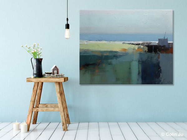 Landscape Acrylic Paintings, Landscape Abstract Paintings, Modern Wall Art for Living Room, Original Abstract Abstract Painting on Canvas-Silvia Home Craft