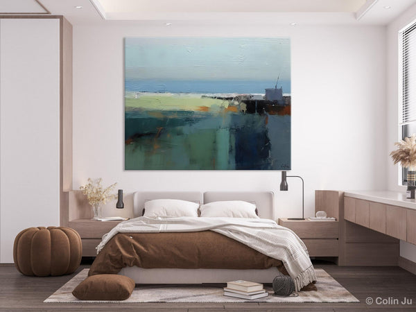 Landscape Acrylic Paintings, Landscape Abstract Paintings, Modern Wall Art for Living Room, Original Abstract Abstract Painting on Canvas-Silvia Home Craft