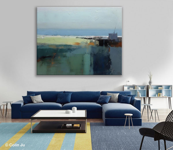 Landscape Acrylic Paintings, Landscape Abstract Paintings, Modern Wall Art for Living Room, Original Abstract Abstract Painting on Canvas-Silvia Home Craft