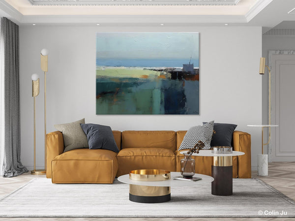 Landscape Acrylic Paintings, Landscape Abstract Paintings, Modern Wall Art for Living Room, Original Abstract Abstract Painting on Canvas-Silvia Home Craft