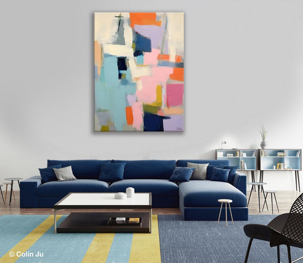 Large Wall Art Painting for Bedroom, Original Canvas Art, Contemporary Acrylic Painting on Canvas, Oversized Modern Abstract Wall Paintings-Silvia Home Craft