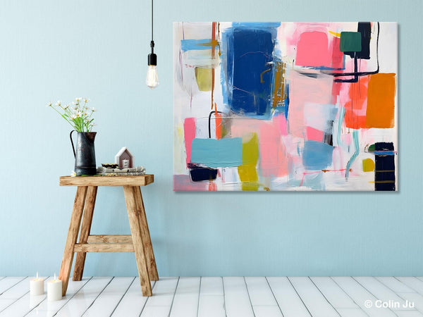 Large Wall Art Painting for Bedroom, Original Canvas Art, Oversized Modern Abstract Wall Paintings, Contemporary Acrylic Painting on Canvas-Silvia Home Craft