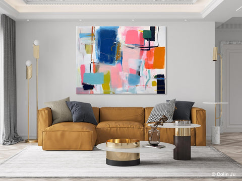 Large Wall Art Painting for Bedroom, Original Canvas Art, Oversized Modern Abstract Wall Paintings, Contemporary Acrylic Painting on Canvas-Silvia Home Craft