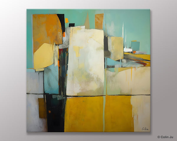 Modern Canvas Paintings, Contemporary Canvas Art, Original Modern Wall Art, Modern Acrylic Artwork, Large Abstract Painting for Bedroom-Silvia Home Craft