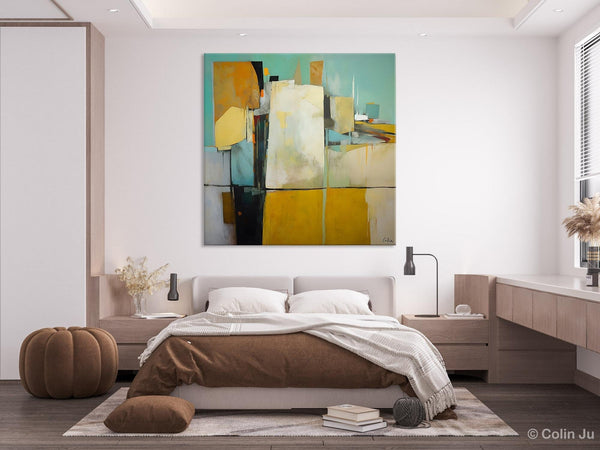 Modern Canvas Paintings, Contemporary Canvas Art, Original Modern Wall Art, Modern Acrylic Artwork, Large Abstract Painting for Bedroom-Silvia Home Craft