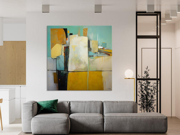 Modern Canvas Paintings, Contemporary Canvas Art, Original Modern Wall Art, Modern Acrylic Artwork, Large Abstract Painting for Bedroom-Silvia Home Craft