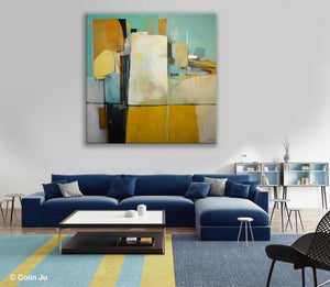 Modern Canvas Paintings, Contemporary Canvas Art, Original Modern Wall Art, Modern Acrylic Artwork, Large Abstract Painting for Bedroom-Silvia Home Craft