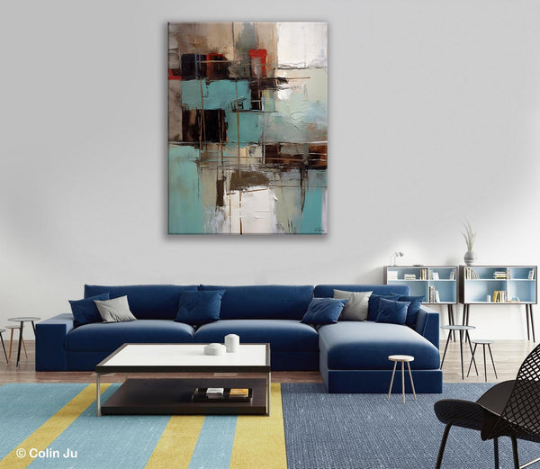 Original Canvas Art, Contemporary Acrylic Painting on Canvas, Large Wall Art Painting for Bedroom, Oversized Modern Abstract Wall Paintings-Silvia Home Craft