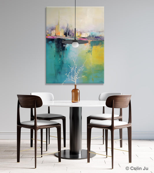 Large Wall Art Painting for Dining Room, Oversized Abstract Art Paintings,Original Canvas Artwork, Contemporary Acrylic Painting on Canvas-Silvia Home Craft