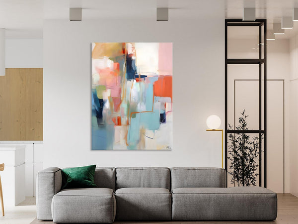 Large Wall Art Painting for Bedroom, Oversized Abstract Wall Art Paintings, Original Modern Artwork, Contemporary Acrylic Painting on Canvas-Silvia Home Craft