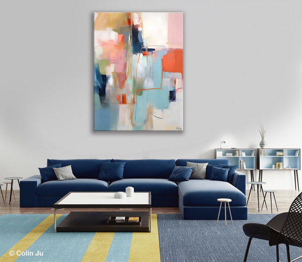 Large Wall Art Painting for Bedroom, Oversized Abstract Wall Art Paintings, Original Modern Artwork, Contemporary Acrylic Painting on Canvas-Silvia Home Craft