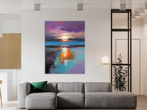 Original Landscape Painting on Canvas, Hand Painted Canvas Art, Abstract Landscape Artwork, Contemporary Wall Art Paintings, Huge Canvas Art-Silvia Home Craft
