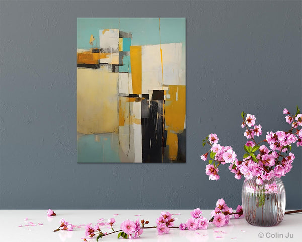 Large Modern Canvas Wall Art Paintings, Large Wall Art Paintings for Bedroom, Original Abstract Art, Hand Painted Acrylic Painting on Canvas-Silvia Home Craft