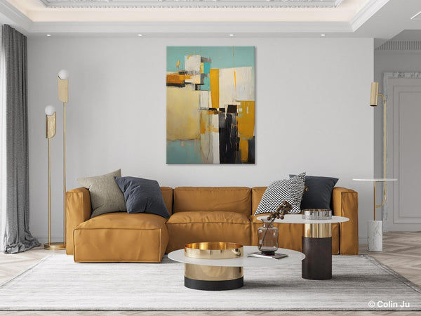 Large Modern Canvas Wall Art Paintings, Large Wall Art Paintings for Bedroom, Original Abstract Art, Hand Painted Acrylic Painting on Canvas-Silvia Home Craft
