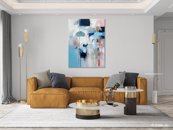 Large Wall Paintings for Bedroom, Contemporary Abstract Paintings on Canvas, Oversized Abstract Wall Art Paintings, Original Abstract Art-Silvia Home Craft