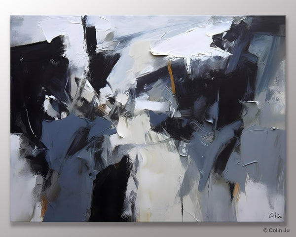 Simple Canvas Art, Contemporary Painting on Canvas, Extra Large Wall Art Paintings, Original Canvas Art for sale, Simple Abstract Paintings-Silvia Home Craft