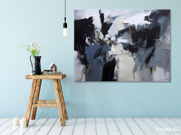Simple Canvas Art, Contemporary Painting on Canvas, Extra Large Wall Art Paintings, Original Canvas Art for sale, Simple Abstract Paintings-Silvia Home Craft