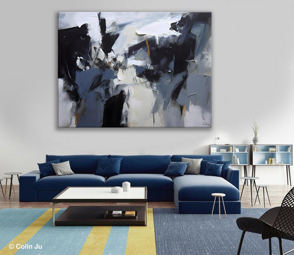 Simple Canvas Art, Contemporary Painting on Canvas, Extra Large Wall Art Paintings, Original Canvas Art for sale, Simple Abstract Paintings-Silvia Home Craft