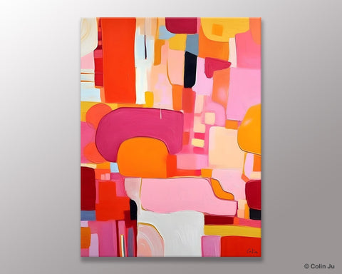 Large Modern Canvas Artwork, Original Wall Art Paintings, Large Paintings for Bedroom, Hand Painted Canvas Art, Acrylic Painting on Canvas-Silvia Home Craft