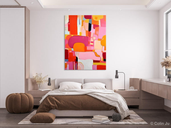 Large Modern Canvas Artwork, Original Wall Art Paintings, Large Paintings for Bedroom, Hand Painted Canvas Art, Acrylic Painting on Canvas-Silvia Home Craft