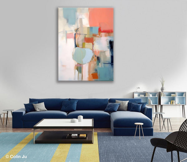 Large Modern Paintings, Original Abstract Canvas Art, Large Wall Painting for Bedroom, Hand Painted Canvas Art, Acrylic Painting on Canvas-Silvia Home Craft
