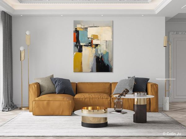 Large Modern Canvas Paintings, Heavy Texture Paintings, Large Original Wall Art Painting for Bedroom, Acrylic Paintings on Canvas-Silvia Home Craft